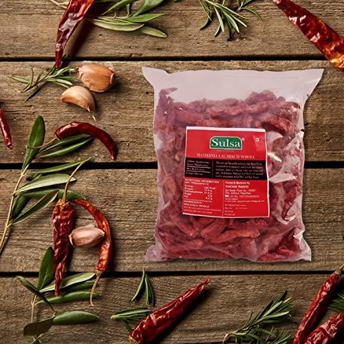 Sulsa MASALA Mathania Red Chilli Dry Whole Desi Premium / Sukha Lal Mirch (900 g)