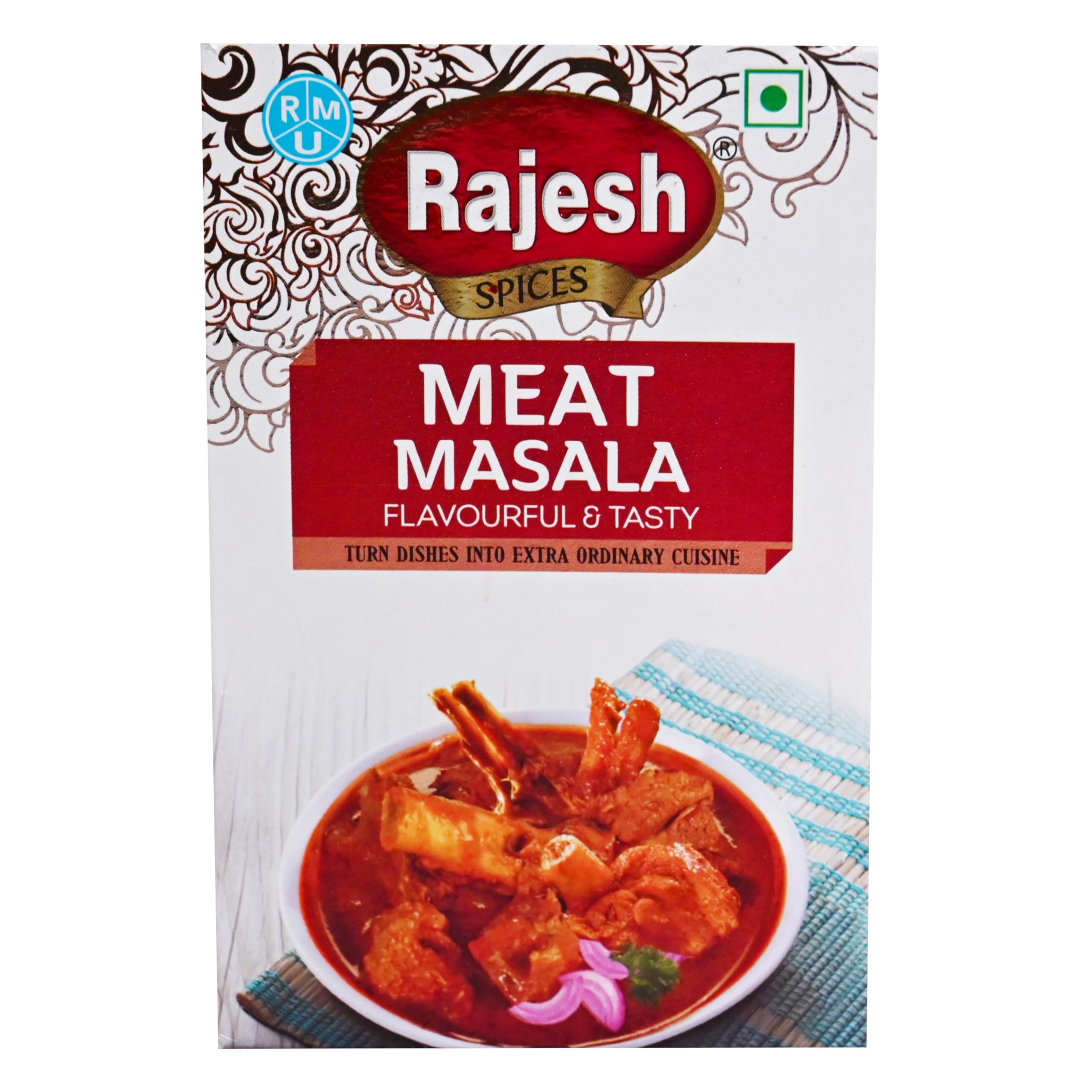 Rajesh Rajesh Meat Masala Powder | Spices with Natural Ingredients for Delicious Cooking - 50 Gram Each (Pack of 2)