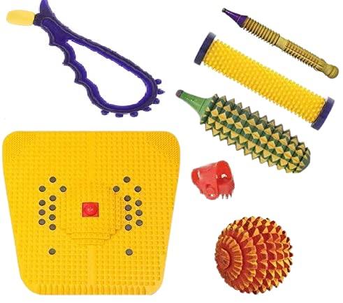 Acupro Health Care System acupressure mat accupressure tools acupressure kit wooden combo foot massager for pain relief Combo