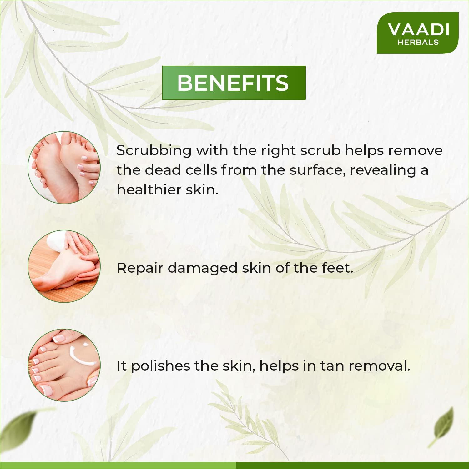 VAADI HERBALS Vaadi Herbals Foot Scrub with Fenugreek and Lemongrass Oil, 110g