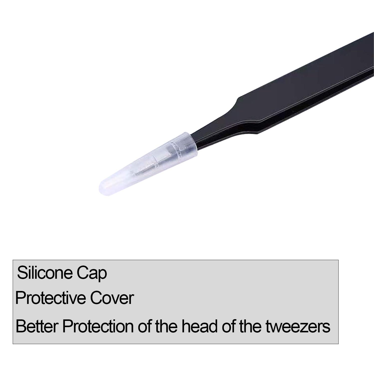 MADHYA MADHYA Tweezers for Ingrown Hair Removal, Surgical Grade Medical Tweezers with Sharp Needle Nose Point Tips Ideal Pointed Tweezers for Splinters & Tick Removal, Black, Design 5, Pack of 1