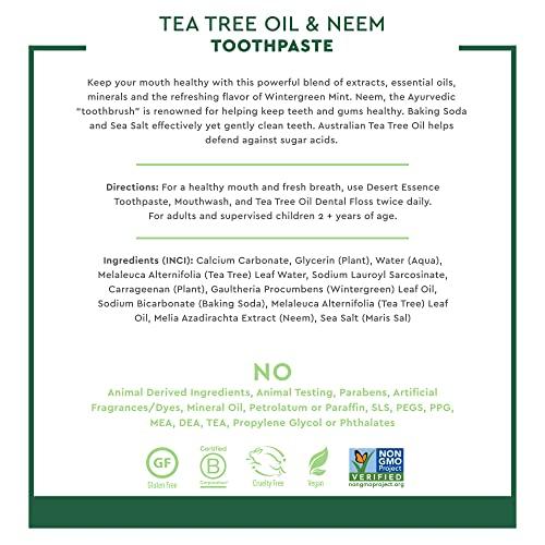 Desert Essence Desert Essence Natural Tea Tree Oil and Neem Toothpaste 6.25 oz