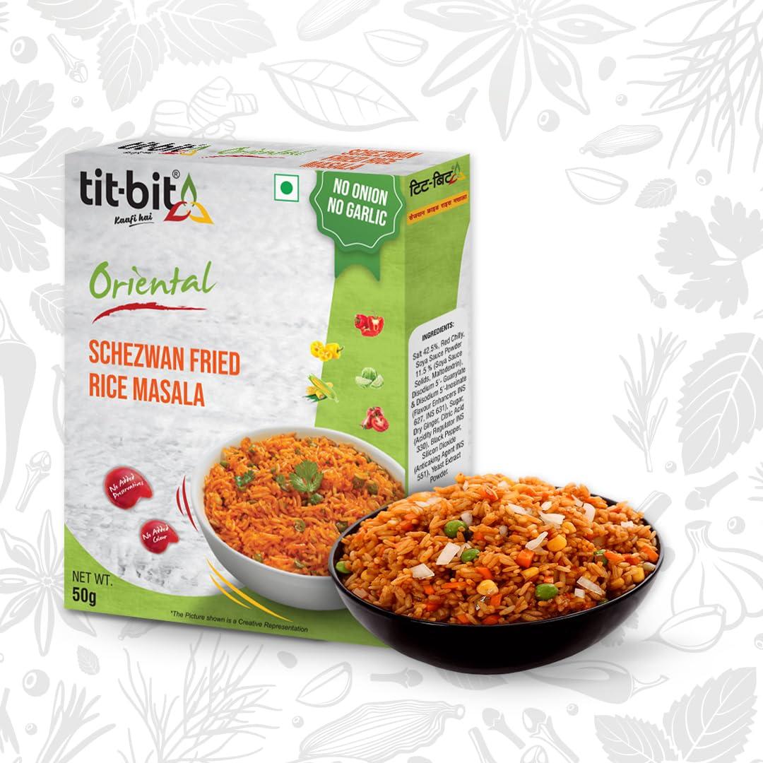 Tit-Bit Tit-Bit - Fried Rice Masala | Schezwan Fried Rice Masala Powder | Fried Rice Mix | Fried rice masala powder Pack of 5-250gm