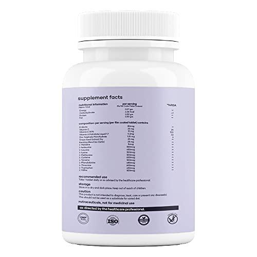 Saturn by GHC Saturn by GHC Skin Biotin - 100% Vegan, 60 Tablets (Pack of 1)| Promotes Skin Elasticity, Skin Brightening & Glowing Skin, Reduces Skin Dullness, Powered With Vitamin B7, Vitamin C and Vitamin E