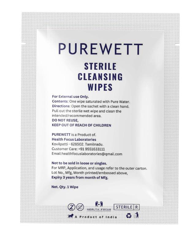 HFL\'s Heavy Duty Wipes HFL\'s Heavy Duty Wipes Purewett Post Cataract Gentle And Effective Sterile Eye Cleaning Wipes - Soothe And Refresh Your Eyes With Confidence Pack Of 24