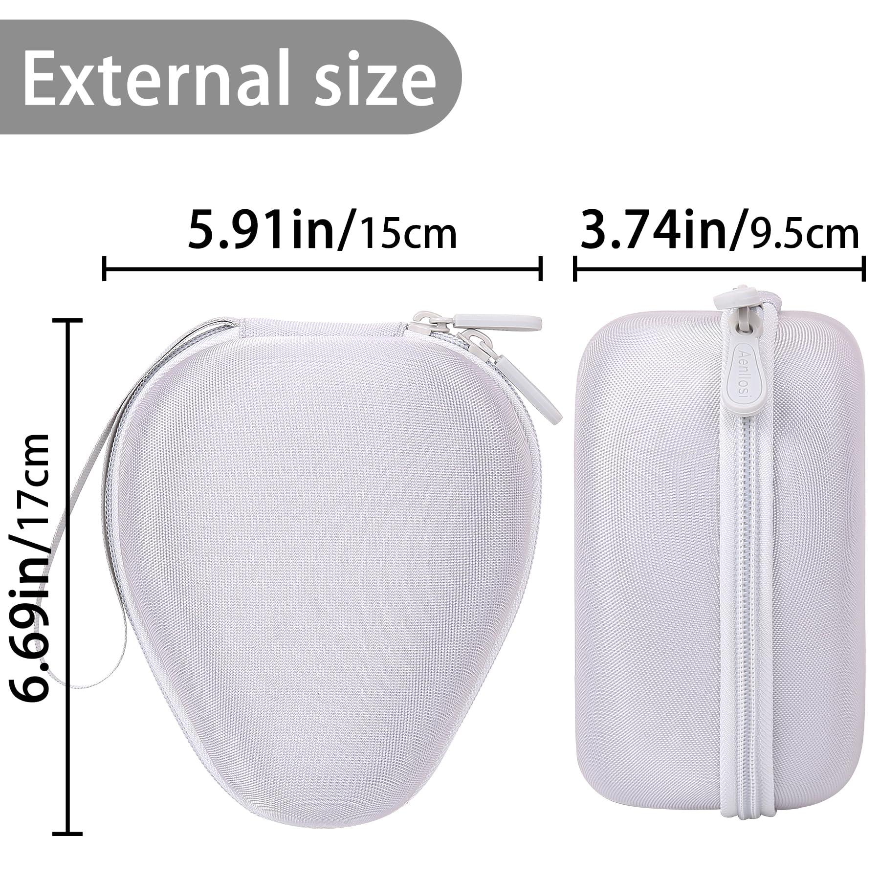 Aenllosi Aenllosi Hard Carrying Case Compatible with Theragun Mini 2.0 Handheld Electric Massage Gun,Massager Case for Replace Head & USB Charging Cable (Case Only,White)