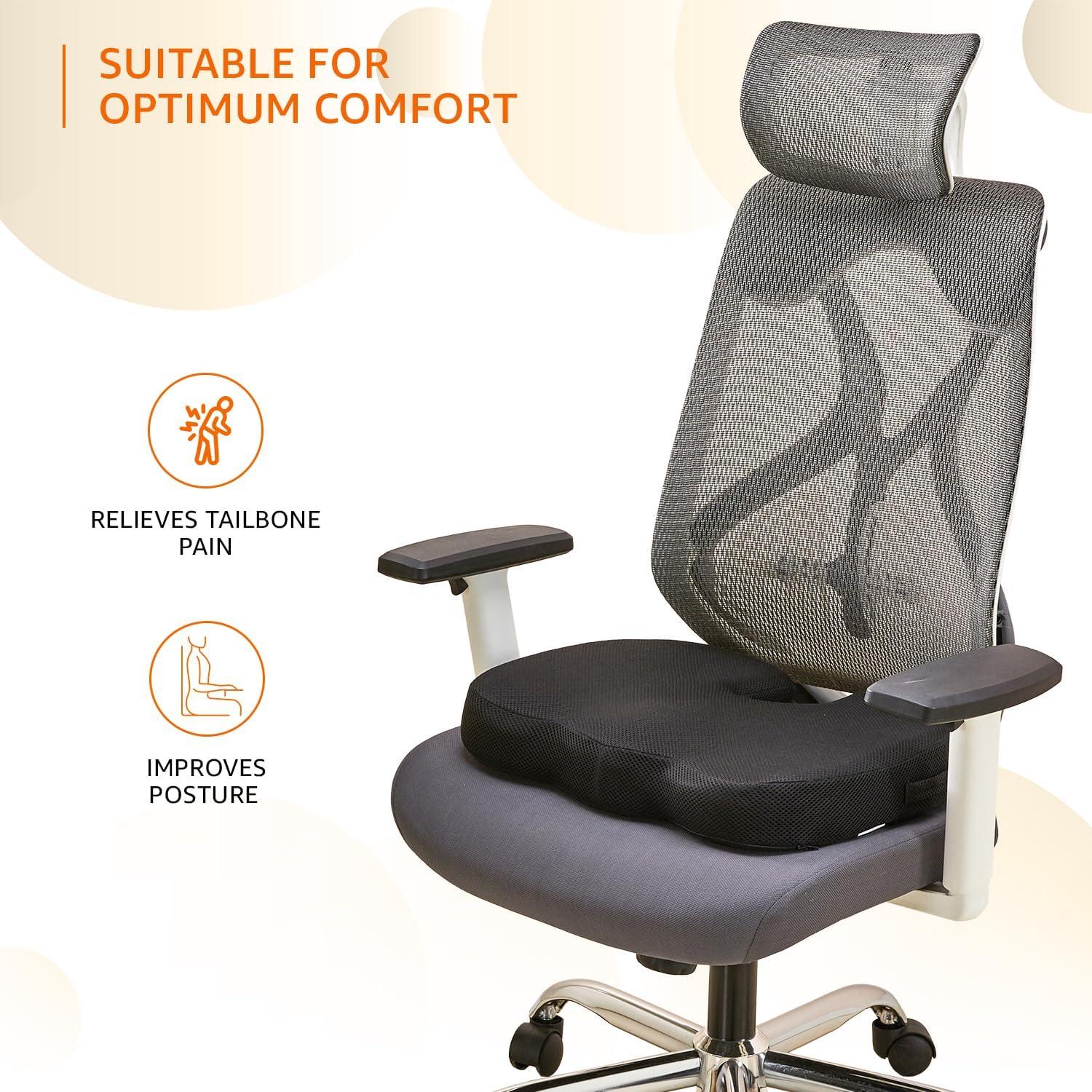 Dr Care Dr Care Orthopedic Memory Foam Coccyx Seat Cushion for Tailbone Pain Relief