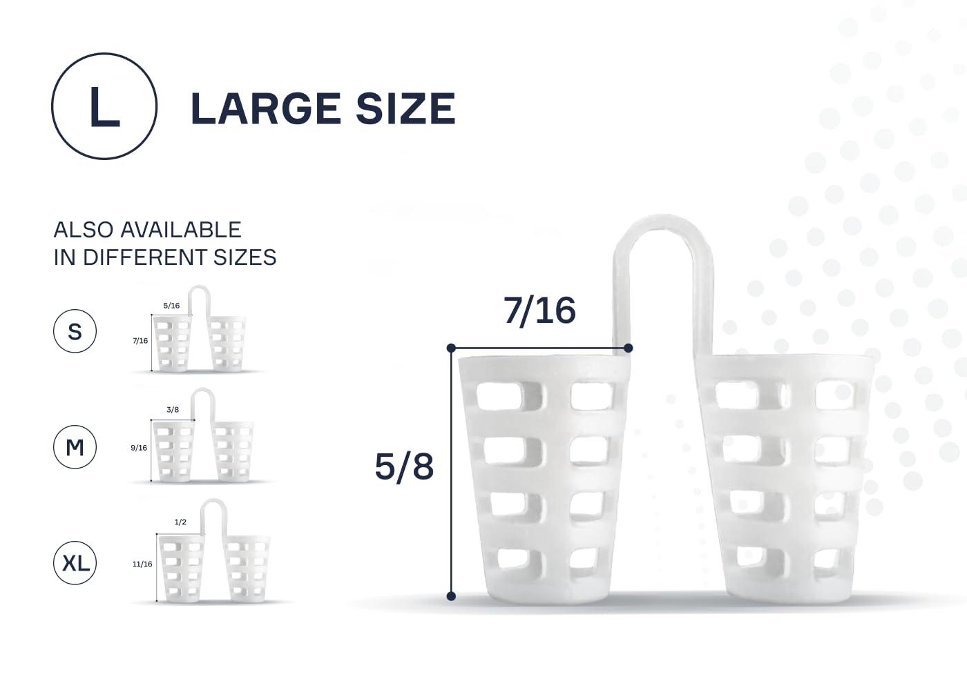 Snore Bastion Anti Snoring Devices by Snore Bastion - All ONE Size (L) Large - Nasal Dilator - Snoring Nose Vents - Snoring Solution - Medical Grade Silicone Snore Stopper - Stop Snoring
