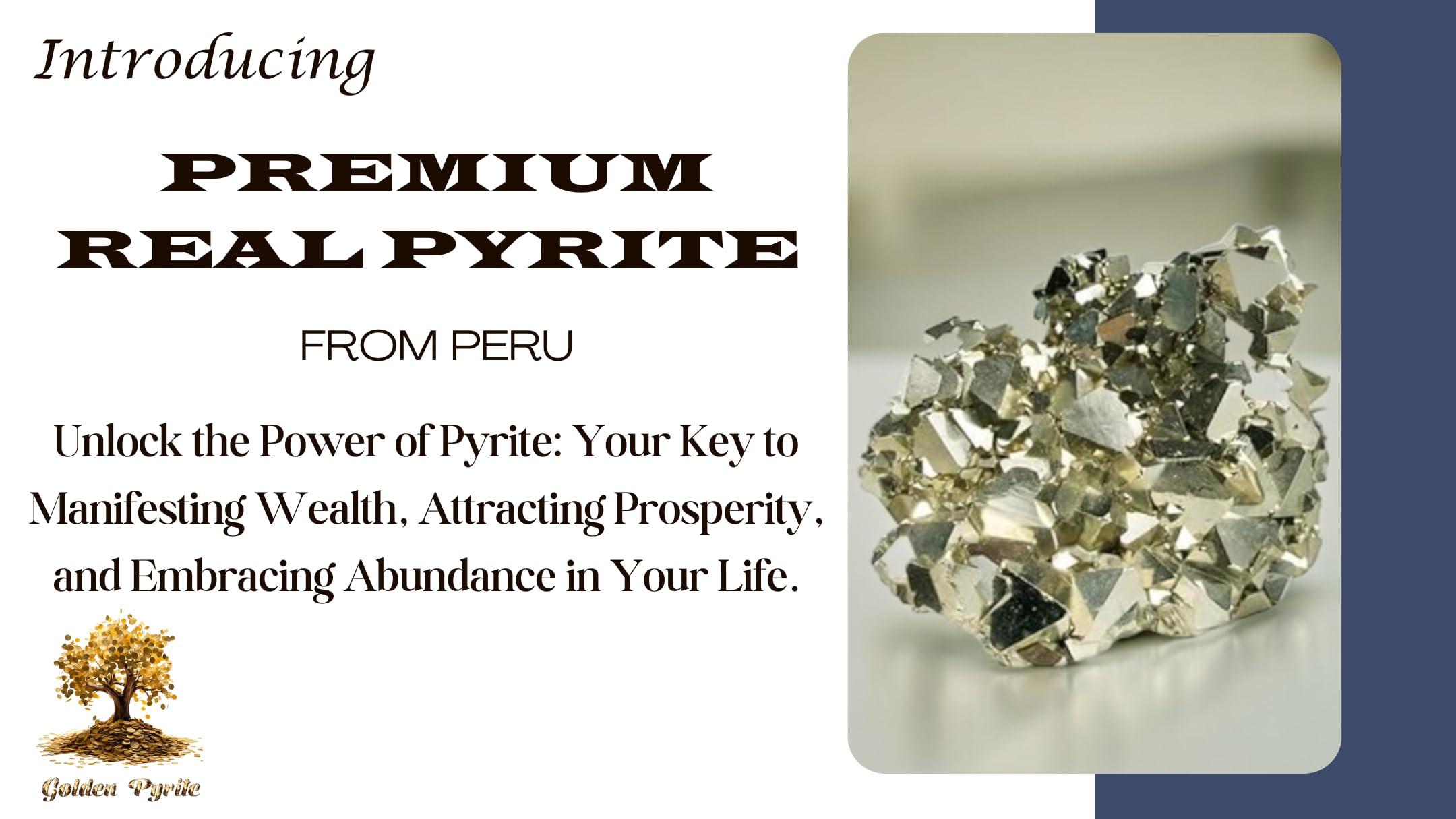 Golden Pyrite Golden Pyrite Original Cluster Stone - Natural Energised Golden Pyrite for Healing, Willpower, Money Manifestation, Vastu, and Business - Certified Original Pyrite (50 Grams Plus Approx.)