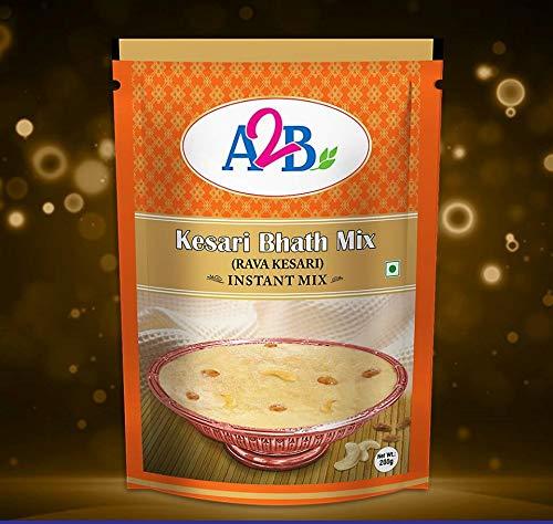 Adyar Anand Bhavan Sweets and Snacks Adyar Anand Bhavan Sweets and Snacks A2B Kesari Bhath Mix/South Indian Rava Kesari (200 g x Pack of 4)