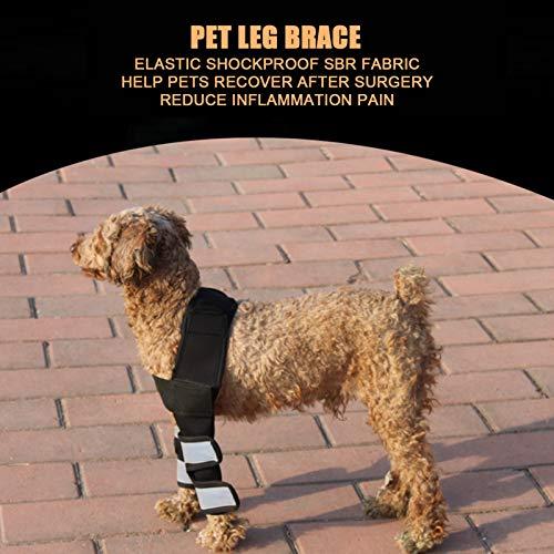 HUI Pet Elbow Support Wrap, Dog Elbow Brace Surgical Joint Protection Recovery Dog Elbow Protector Leg Brace Sleeve for Walking Support(M, Black)