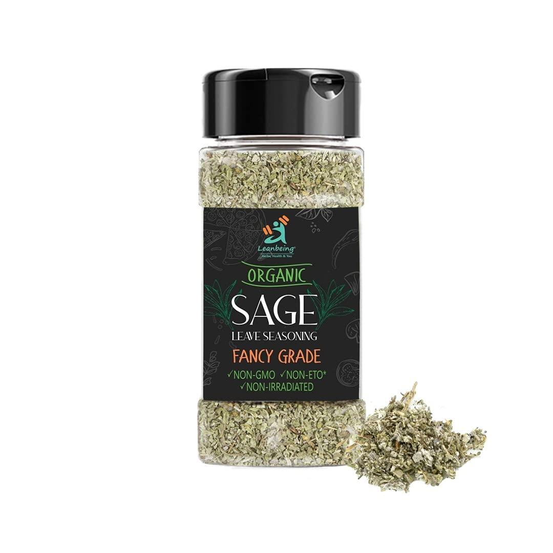 LEANBEING Leanbeing- Sage Seasoning (50g) | Crushed sage leaves | Improves blood sugar level | Promotes healthy skin | Sage tea leaves