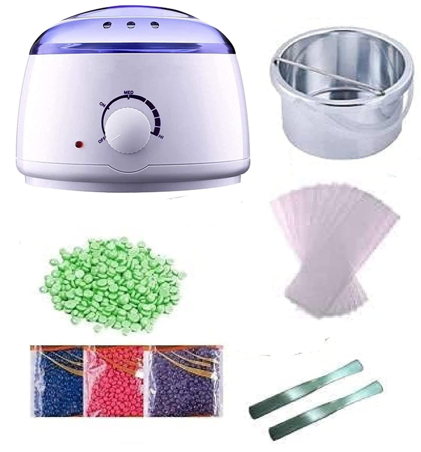 TRK hub Wax Warmer Hot Wax Heater with Hair Removal Wax Beans(100g) and Wax Knife with Waxing Strips for Hard,Strip and Paraffing Hair Removal Waxing Kit For Women(Pack Of 1)(Multicolor)