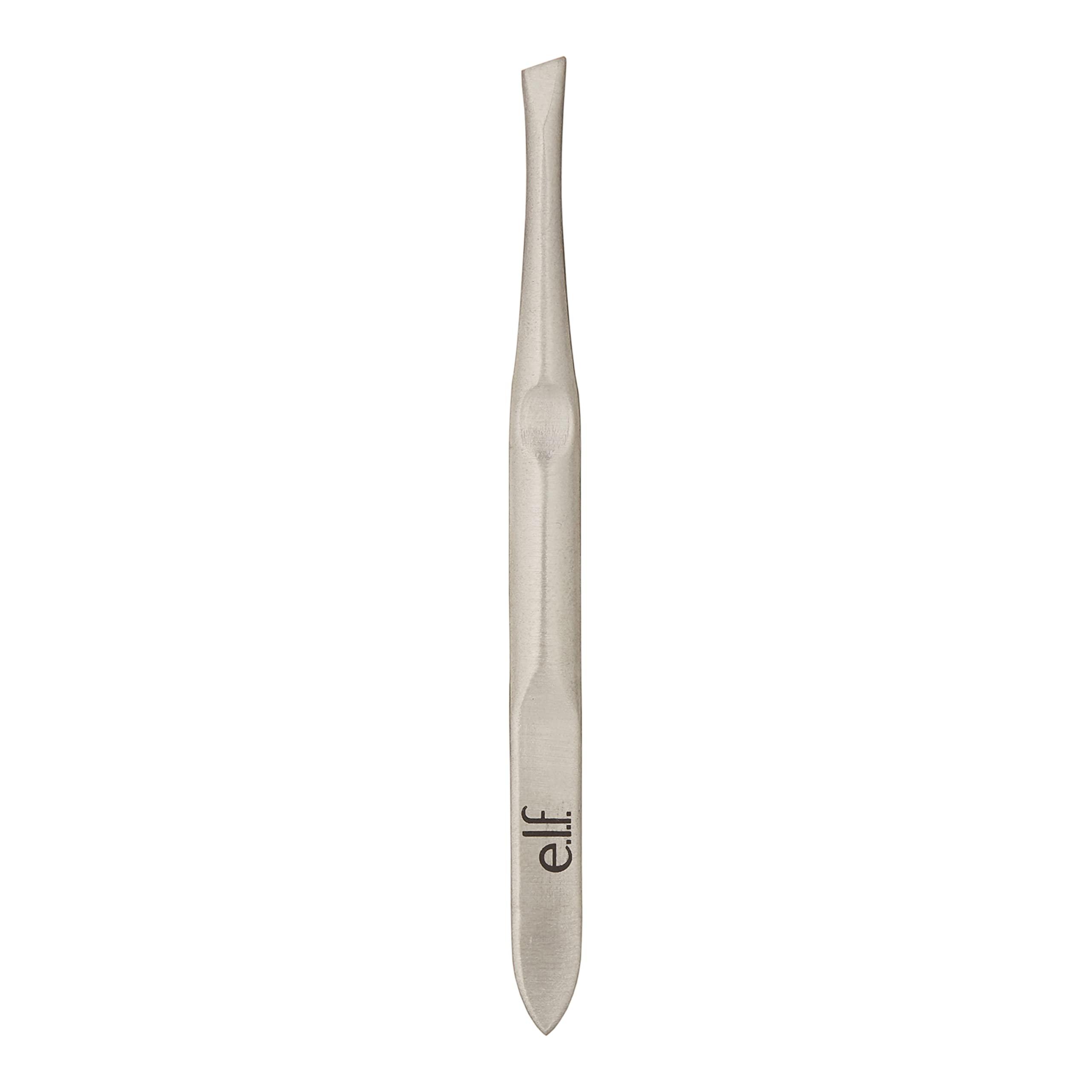 e.l.f. Cosmetics e.l.f. Slant Tweezer, Professional Quality Stainless Steel, Provides a Strong Grip, Removes Hairs Accurately, Shapes, Defines, Easy To Use, Ergonomically-Designed