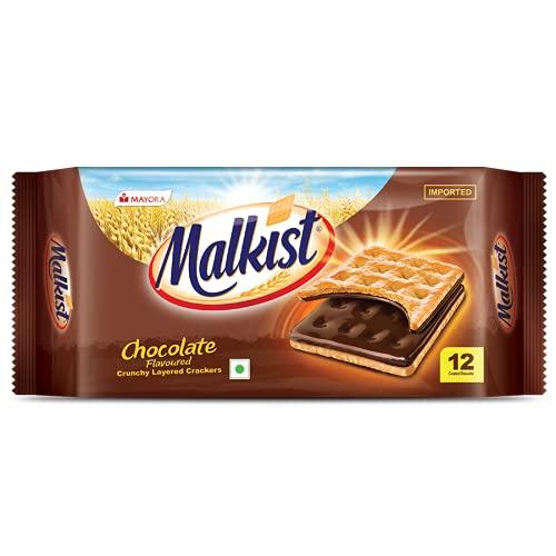 Malkist Malkist Cheese and Chocolate 2 Flavored Crunchy Crackers Biscuits 138gm (12 Piece Per Pack) (Pack of 5)