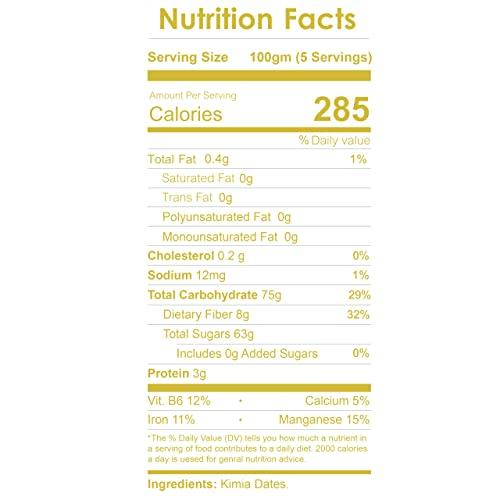 Blueorganika Blueorganika Kimia Dates | Fresh Original Gold Dried Dates for Healthy Snacking (1000 gm)