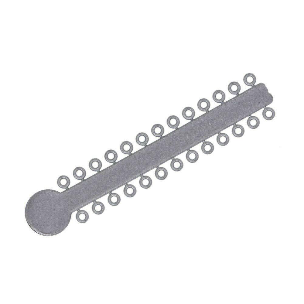 SS WHITE SS WHITE - Dental Orthodontic Ligature Ties Orthodontic Elastomeric O-rings Braces Rubber Bands Gray Pack of 36 Stuck