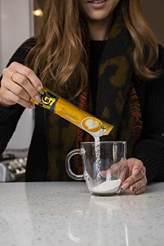 TRUNG NGUYEN Trung Nguyen G7 Instant Cappuccino Hazelnut Vietnam Premium Gourmet Coffee - 100% Pure Soluble Coffee, Sugar, Non-dairy Creamer -12 sticks -216 Grams