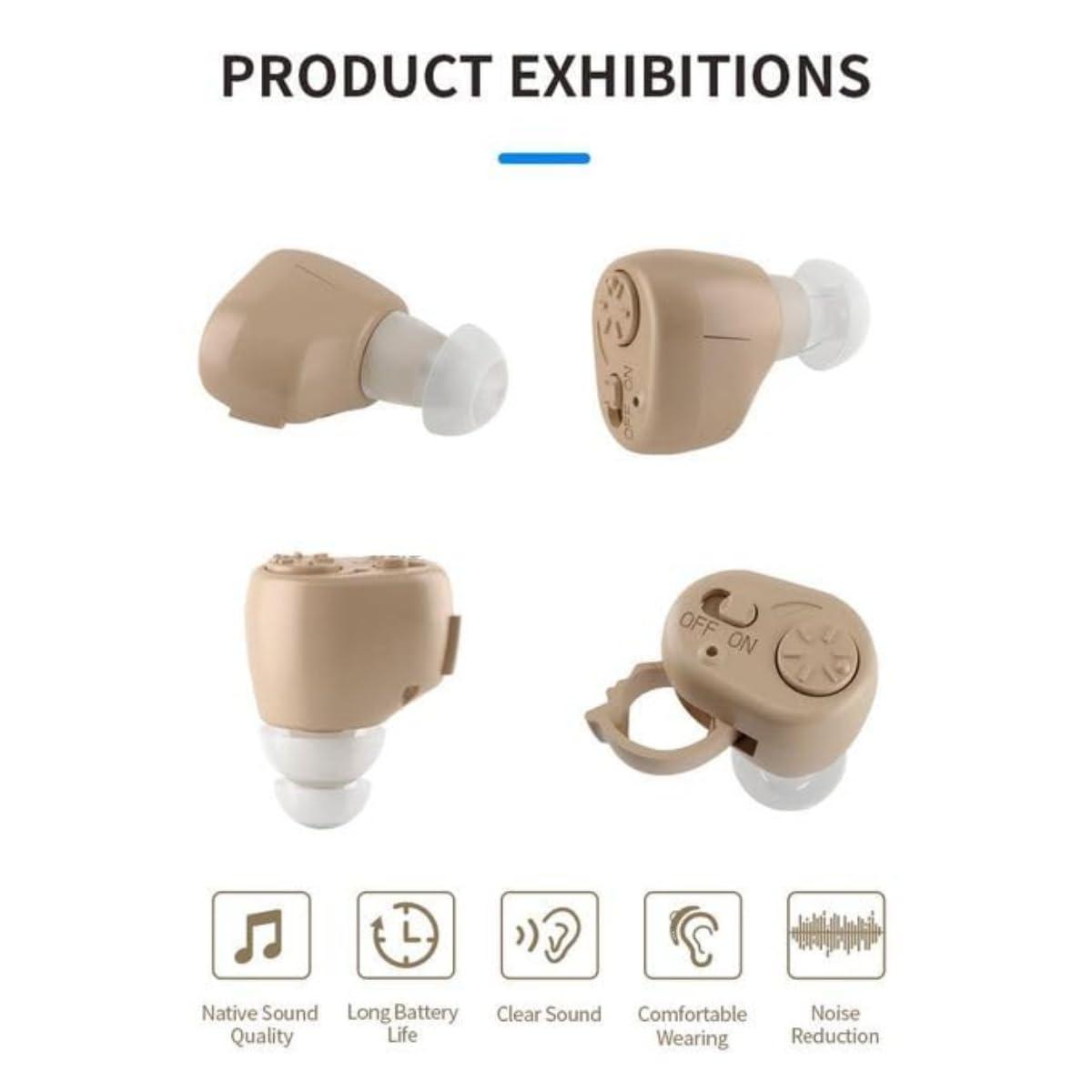 Aika AA Super Axon K-86 Behind Ear Sound Amplifier Hearing Aid Machine with Battery Suitable for upto 60% Hearing Loss Ear (For Single Ear, With 3 Month Warranty and Free Special Power Kit Worth 499/-)