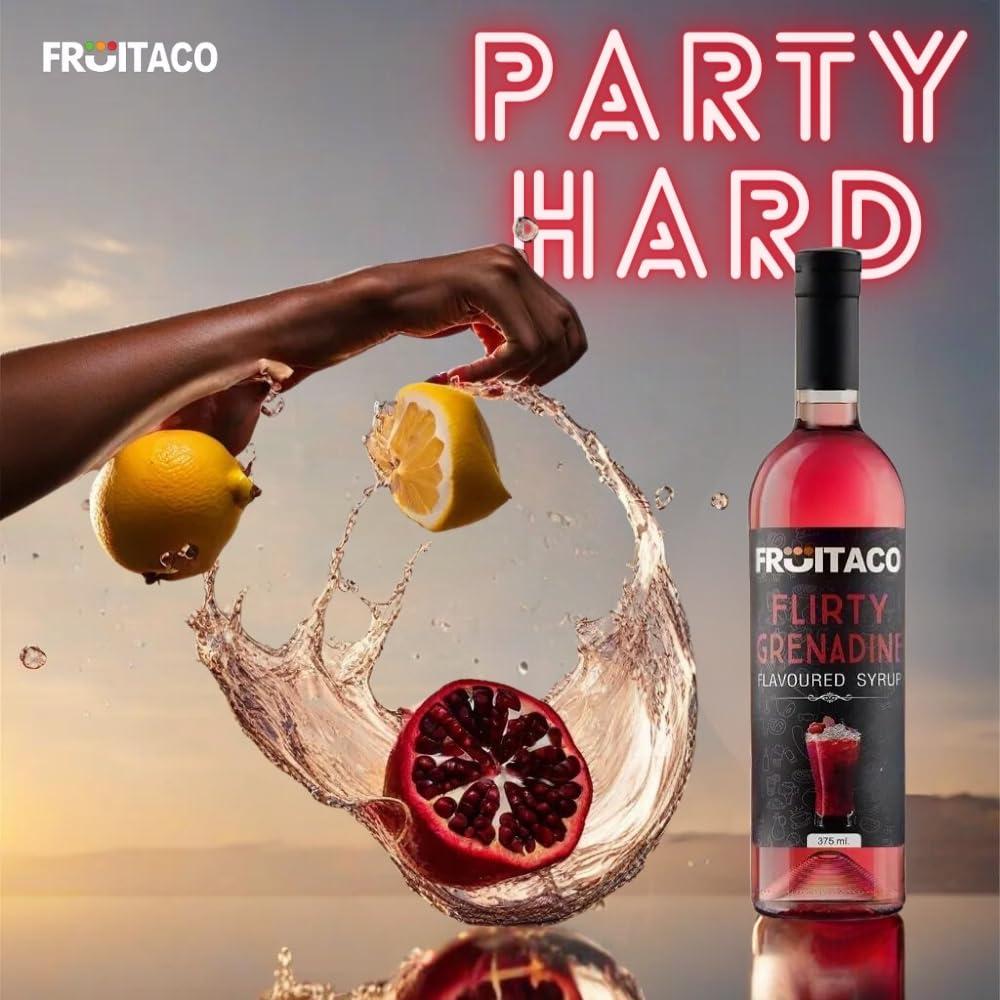 Fruitaco Fruitaco Blue Curacao Liquid Syrup Grenadine Green Mint Mojito Mint - Mocktail Syrup, Cocktail Mix, Cocktail Syrup Mojito Syrup Perfect For Mocktails&Cocktails,Mint Syrup Flavor Pack Of 4 (375 Ml)