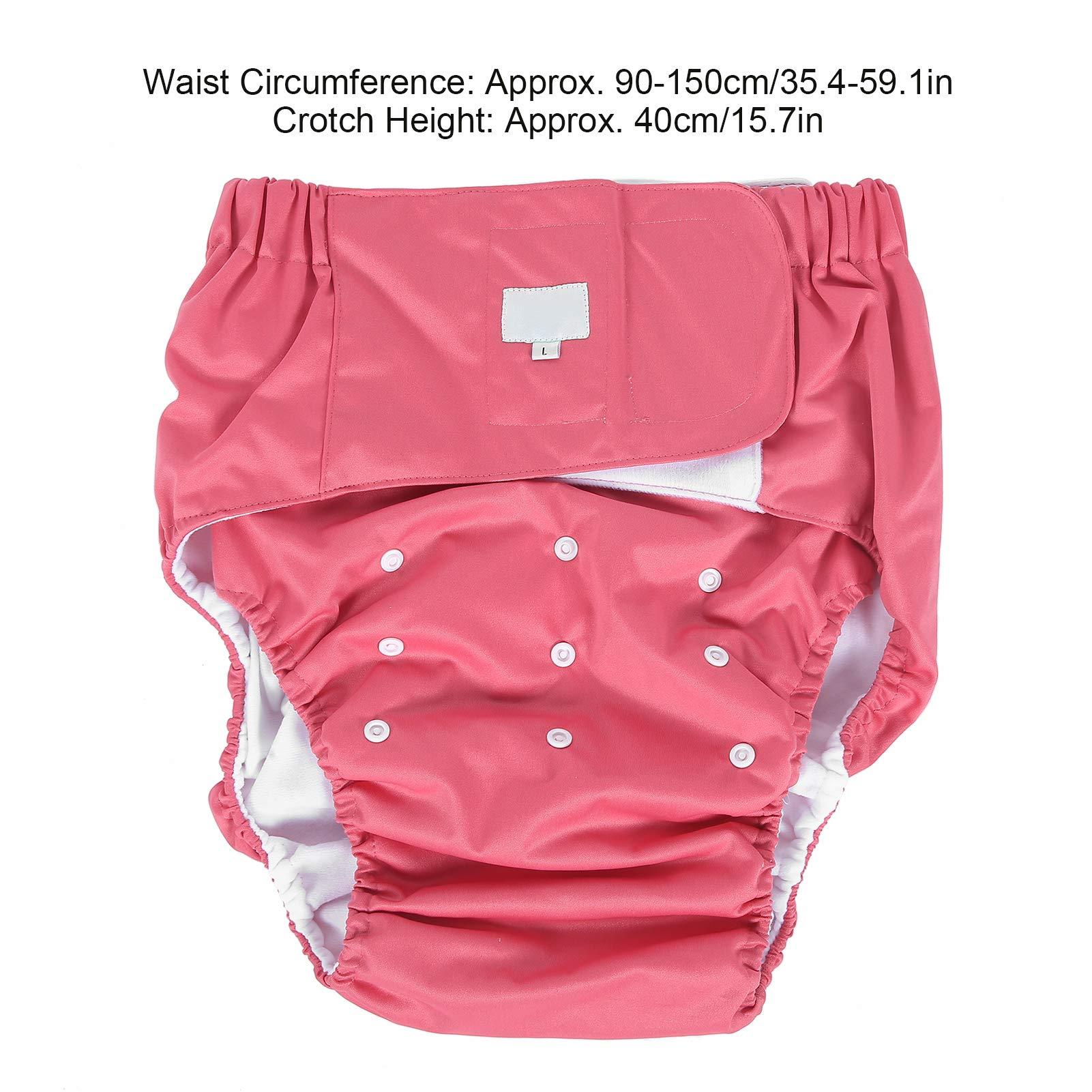 Shanrya Diaper, Eco-Friendly Adult Nappy for Elderly for Incontinence for Disabled for Nursing(705 Rose red)