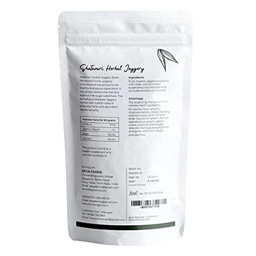 FUTURE ORGANICS –Eat Oragnic! Be Organic!! Future Organics Herbal Jaggery with Shatavari | karupatti | thati bellam | Tale Bella Powder | Made with 100% Natural Herbal Organic Ingredients - 100 Grams