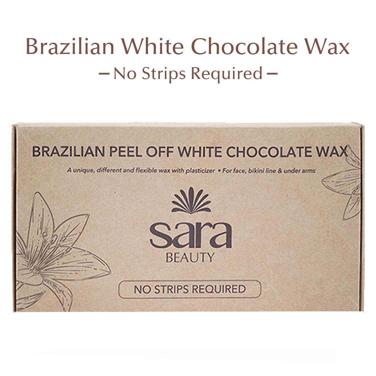 SARA SOUL OF BEAUTY SARA Brazilian Peel off White Chocolate Wax For Face, Under Arms & Intimate Hair Removal, (500)g