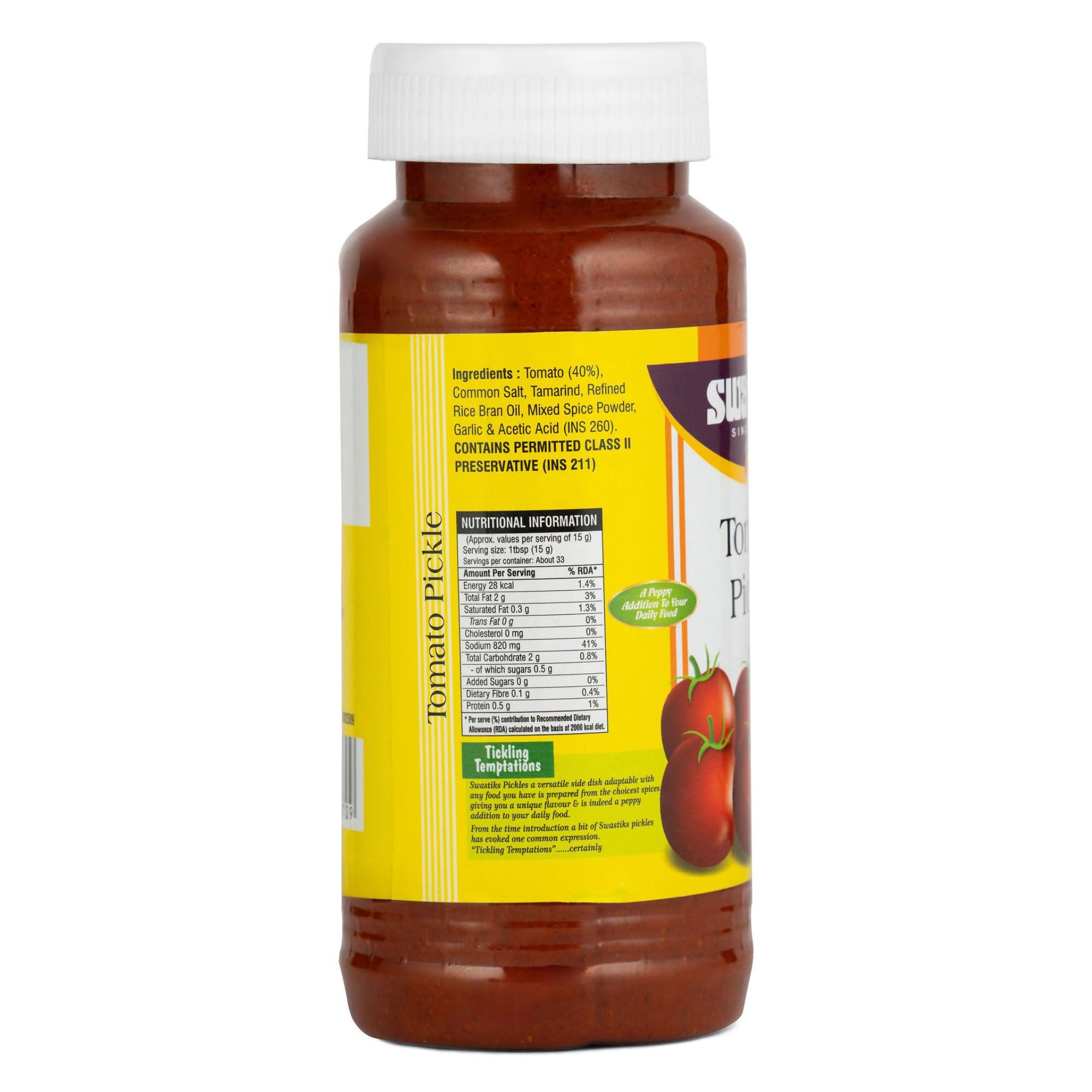 Swastiks Swastiks Pickle - Tomato Pickle 300g Jar | Home Made Style Pickle