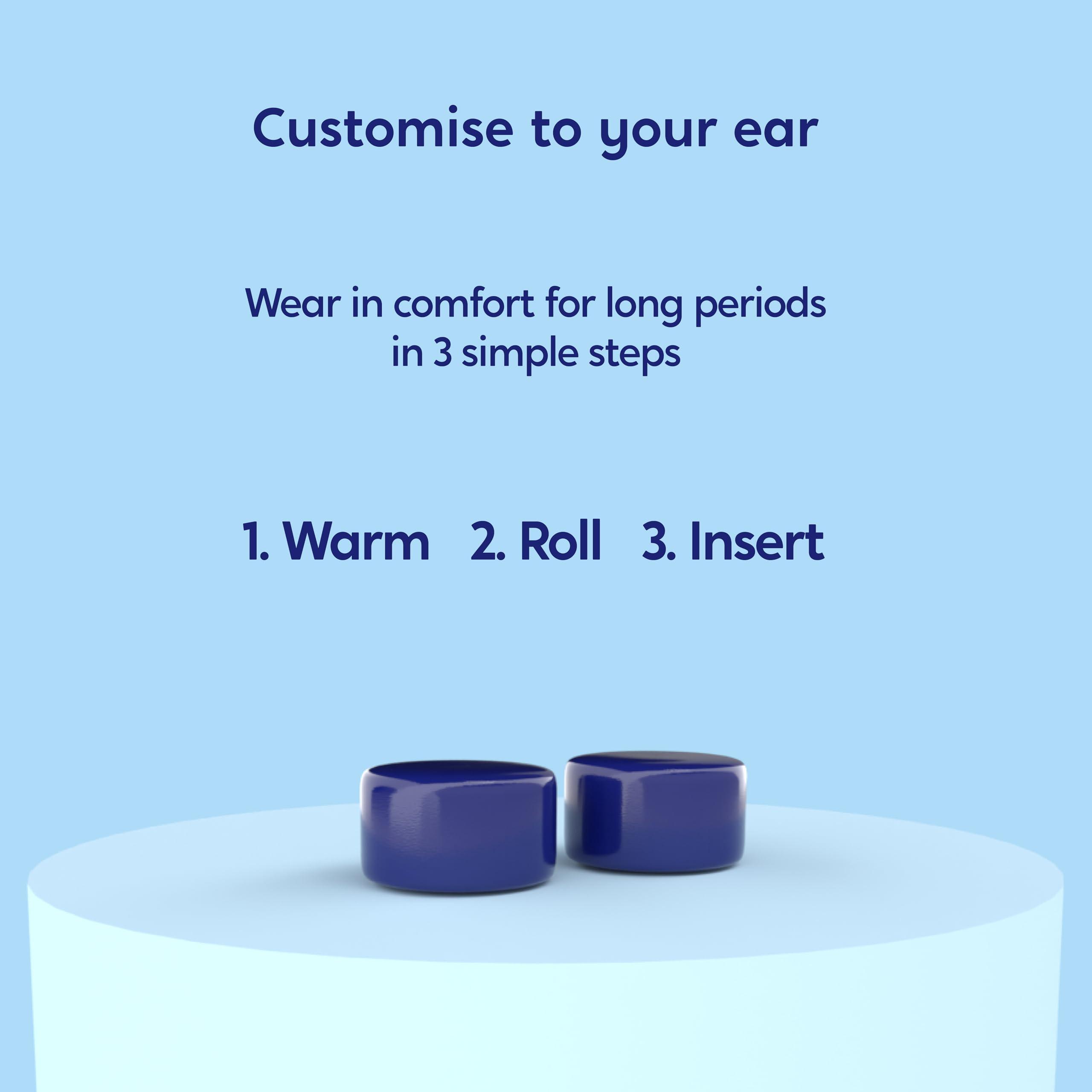 Soundbloc Earplugs Ear Plugs for Sleeping by Soundbloc - 1 Year Supply (6 Pairs) - Custom Fit Noise Reduction Reusable Soft Silicone Earplugs - The Earplug for Sleep Size L/M