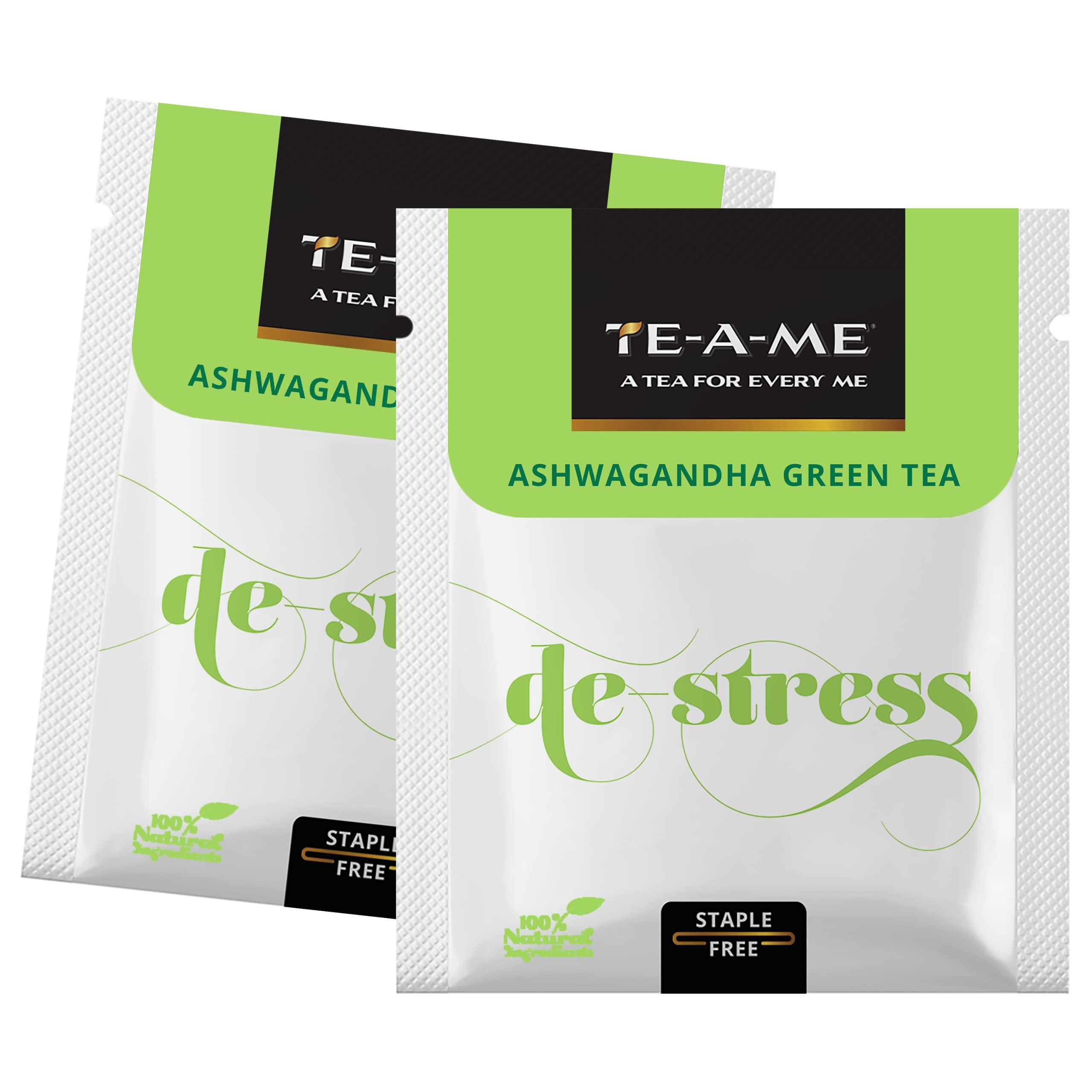 TE-A-ME TE-A-ME Ashwagandha Herbal Green Tea - 25 Tea Bags | Herbal Green Tea | Goodness of 10 Natural Ingredients