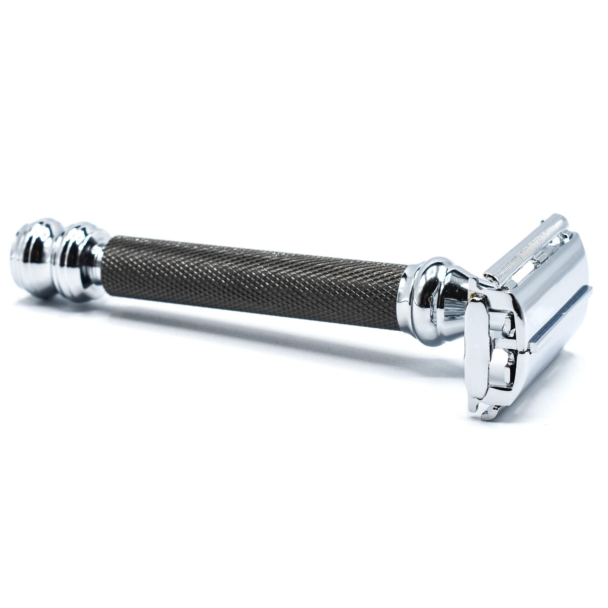 PARKER Safety Razor Parker 76R Butterfly Open Double Edge Safety Razor - 5 Parker Premium Blades