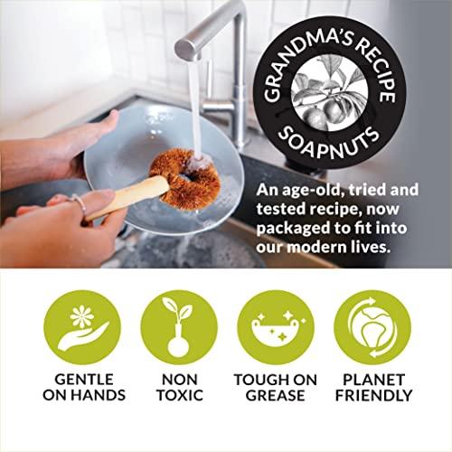 BubbleNut Wash BubbleNut Wash Natural And Organic Dishwash Liquid (1.8 Lits), Soap nuts-based, Baby safe, Eco friendly Herbal Dish washing Liquid, Hypoallergenic, Sensitive Skin (1.8 Lits)