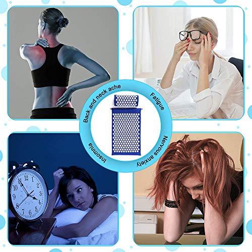EBOFAB EBOFAB Full Body Massage Mat, Acupuncture Mat And Acupuncture Pillow, Magnetic Spikes Pressure Point Therapy For Naturally Relax Back, Neck and Feet Muscles - Stress and Pain Relief