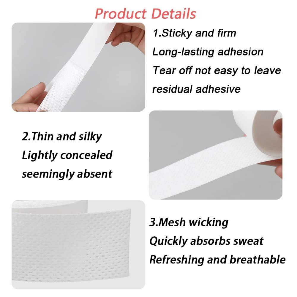 Wrixty Wrixty Self Adhesive Shirt Collar Protector Disposable Collar Protector Invisible Sweat Pads Hat Shirt Neck Liner Armpit Tape Collar Protectors for Shirts Against Sweat Stains (White)
