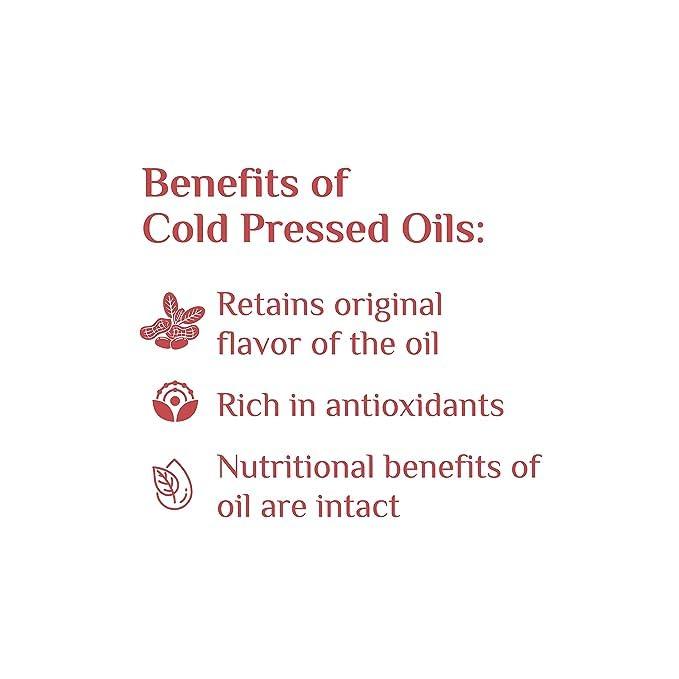 GULAB Gulab Cold Pressed Groundnut Oil - 5 Litre | Peanut Oil | Sing Tel | Kolhu/ Kachhi Ghani/ Chekku/ Wood Pressed | Natural Cooking Oil | Chemical Free