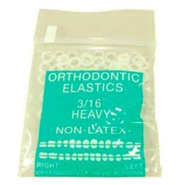 CLEAR - 3/16 HEAVY 4.5 oz. - ORTHODONTIC ELASTIC - BRACES - DENTAL RUBBER  BANDS - Dent Zar