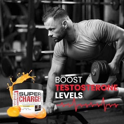 Labrada Labrada Super Charge Pre-Workout Concentrate Powder 150G, Mango (30 Servings | 0.75G L-Arginine |375Mg L-Citrulline Malate |2G Beta Alanine | 150Mg Caffeine Anhydrous | 250Mg Ashwagand