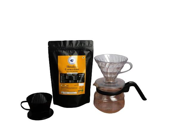 HIMALAYA CORNERSTONE COFFEE Himalaya Cornerstone Coffee - Medium Dark Roast Coffee 100% Arabica Freshly Roasted Ground Coffee (WHOLE BEANS, 500g)