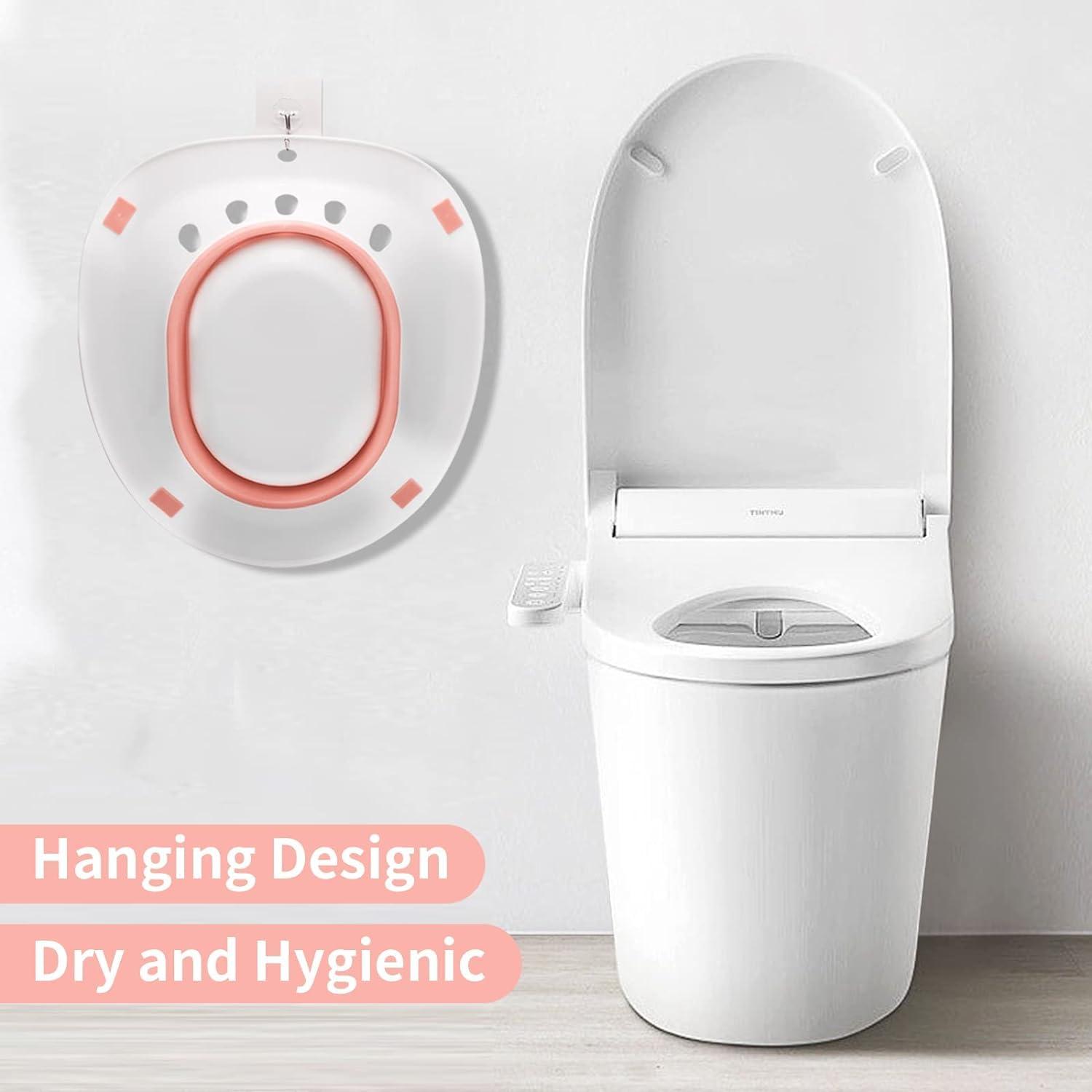 Emergity Emergity Sitz Bath Tube Toilet Seat, Sitz Bath for Hemorrhoids, Hot Water Tub for piles (Multi Colour)