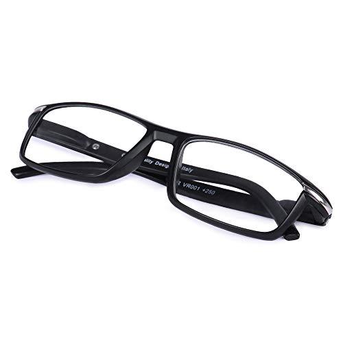 FREDDY FREDDY Full Rim reading glasses for Men and women (Black, 1.50)