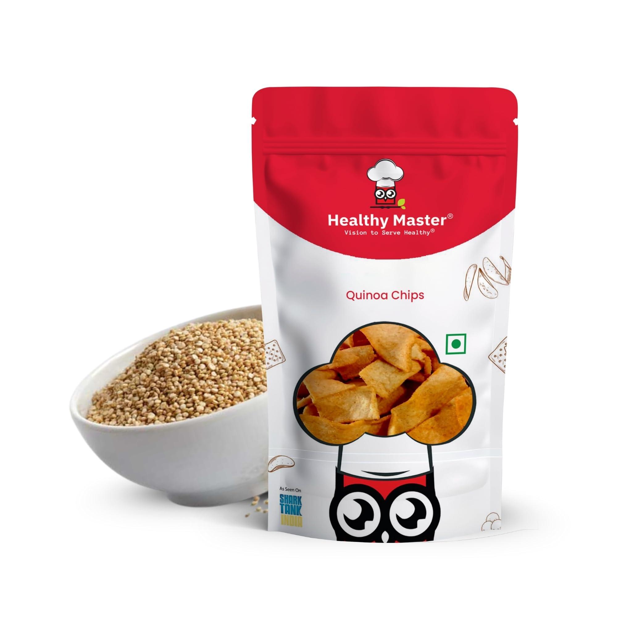 HEALTHY MASTER Vision to serve healthy Healthy Master Baked Quinoa Chips with All Natural Ingredients | High in Fiber | Low in Sodium | Gluten-Free | Vacuum Cooked | Oil-Free (Quinoa Chips, 200g)