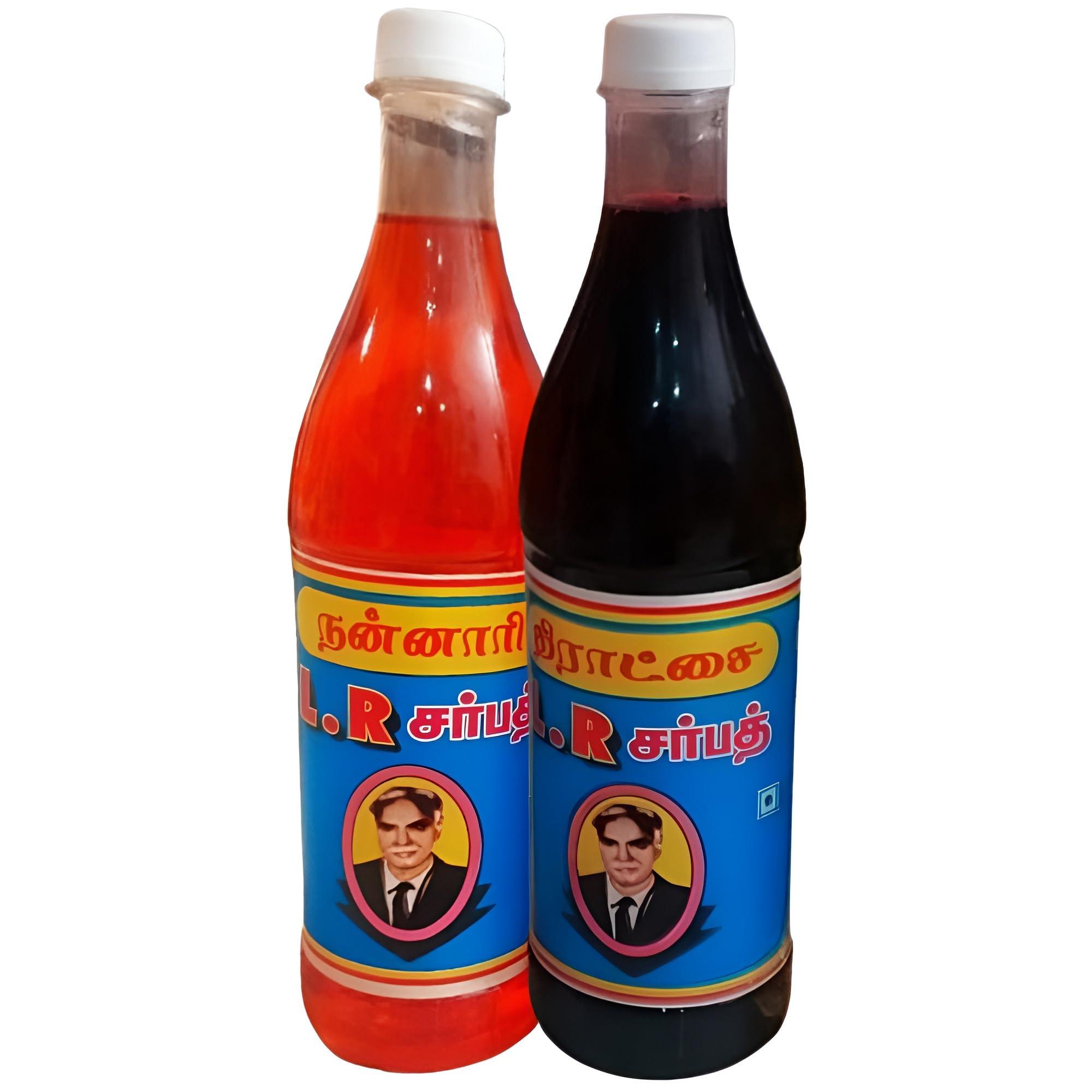 Generic LR Nannari Sharbath 700ml | Natural & Refreshing Cool Drink | Beat the Heat with LR Nanari sarbath (Nannari + Grape Sarbath, 700ml + 700ml)