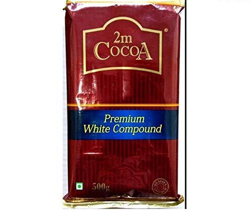 Aromatic 2M Cocoa Premium White Compound Chocolate Slab for Baking/Cakes/Pastries and Much More-500gm