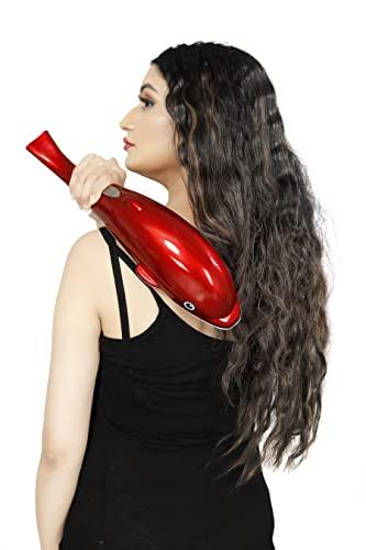 Concepta Concepta Corded Electric Dolphin Handheld Massager with Vibration, Magnetic, Far Infrared Therapy for Pain & Stress Relief For Men, Women (Red & White Colour)