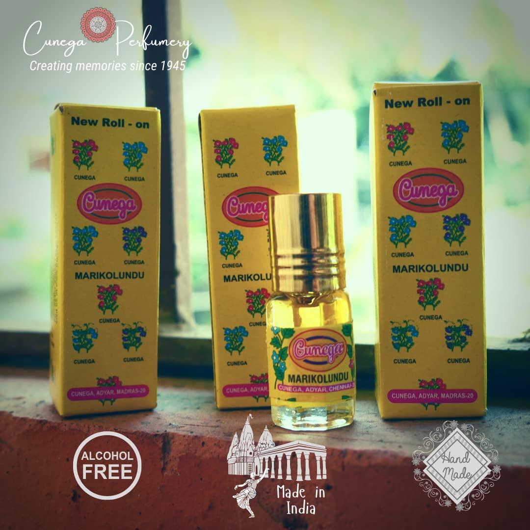 Cunega Marikolundu Oil (South Indian Davana/Marikolundhu/Marikolunthu) - 3pcs x 3g Roll on