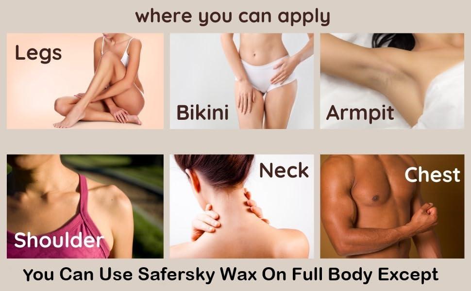 SAFERSKY SAFERSKY Herbal Body Wax Powder for Hair Removal | Chocolate Flavours For Hair Remover Wax Powder | Painless Hair Removal Wax Powder | Zero irritation | No Side Effects | Hair Removal Powder For All Hair & Skin Types Bikini Area Organic Hair Removal