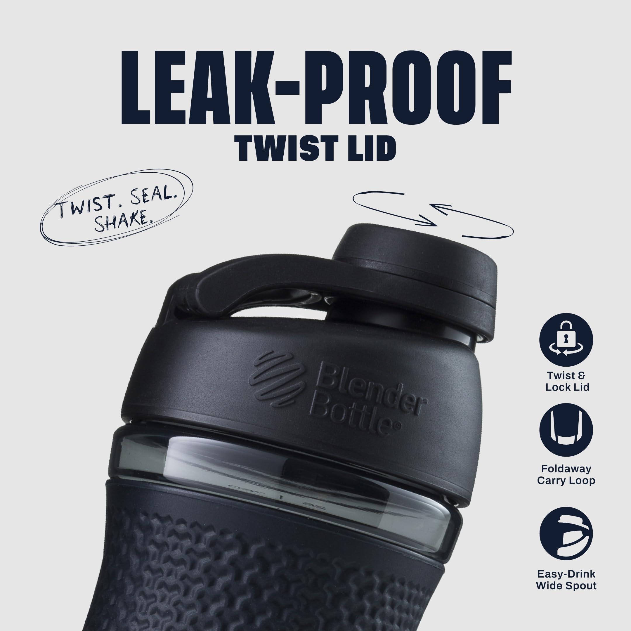 Blender Bottle BlenderBottle SportMixer Twist Cap Tritan Grip Shaker Bottle, 20-Ounce, Teal