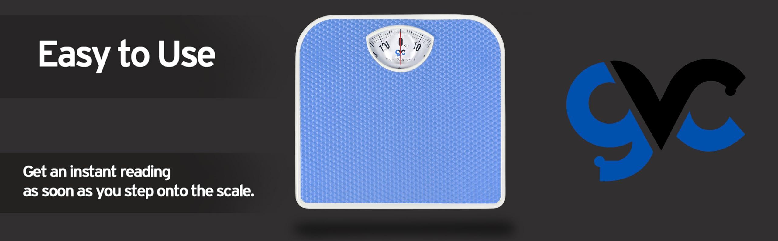 GVC GVC 130Kg Iron Analog Weight Machine | Iron Analogue Weighing Scale | Full Metal Body With Anti-Skid Mat | Capacity: 130Kg Blue