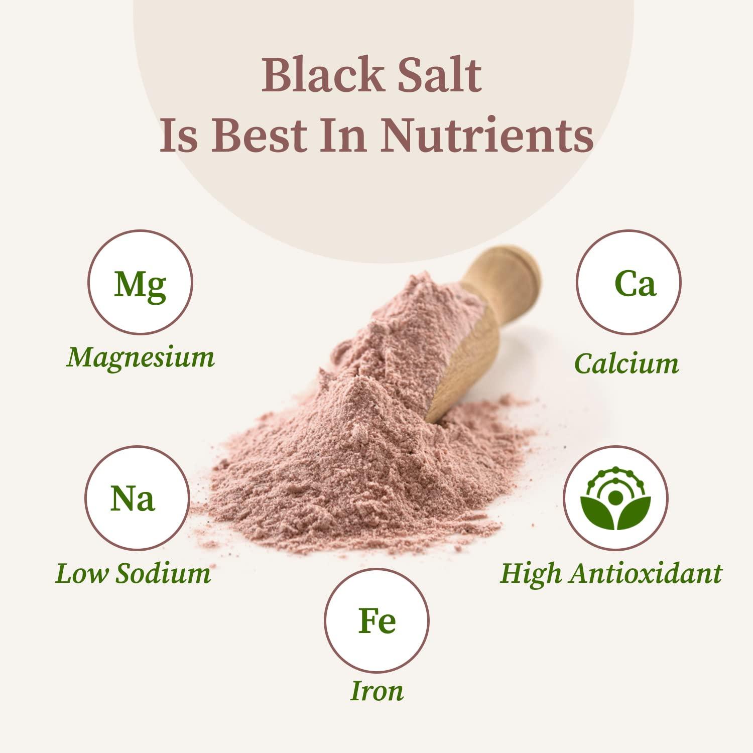 ORGANIC GYAAN Organic Gyaan | Organic Black Salt| Natural Black Salt | Unpolluted Black Salt | Preservative Free | USDA Certified | 450 gms - Pack of 2