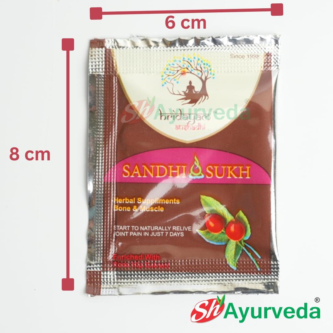 SWAMI HERBAL AYURVEDA Sandhi Sukh Powder by Hridayam Ayurveda | Original by Ayurveda | 4gm Pouch Packing | for Joint Pain and Arthritis (Pack of 70)